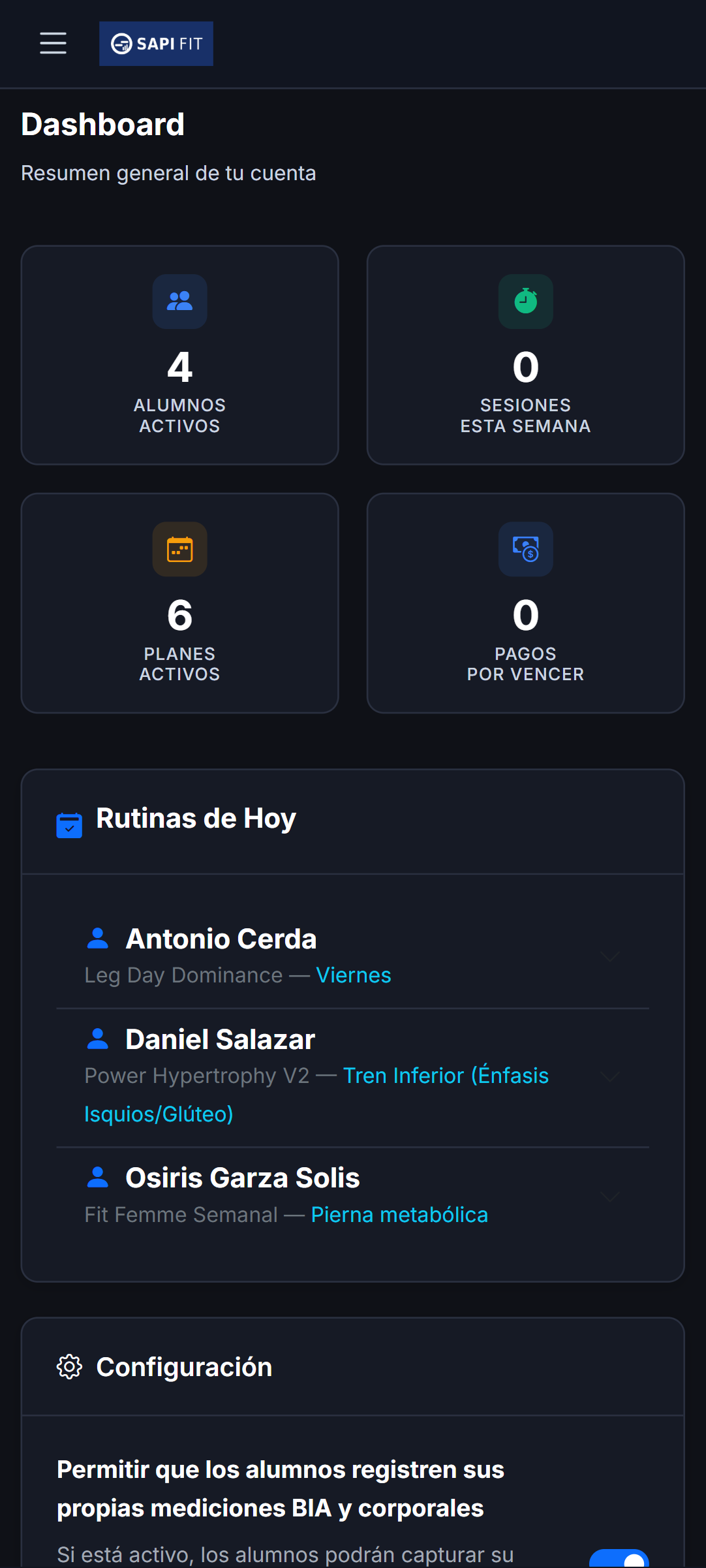 SapiFIT App